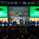 President Donald Trump delivers remarks at the 2017 North America’s Building Trades Union National Legislative Conference on April 4, 2017.